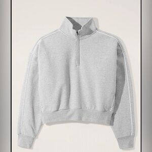 Athleta Forever Fleece 1/2 Zip High Hip
Piping Sweatshirt